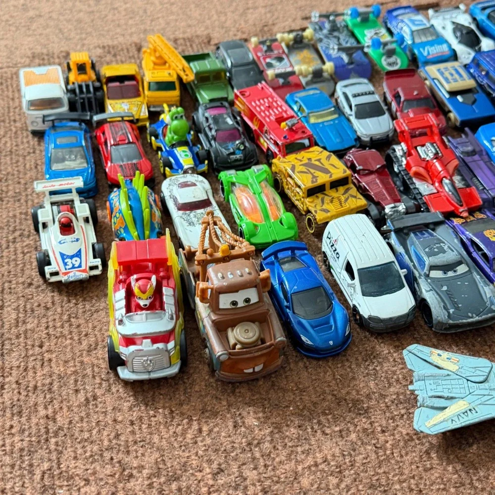 Mixed Toy Vehicle Lot Hot Wheels Mario‎ Kart Paw Patrol Disney Cars Darda 60+ Pc